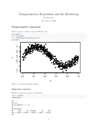 Nonparametric Regression and the Bootstrap Yen-Chi Chen December 5, 2016
