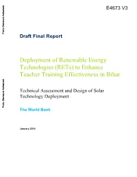 Technical Assessment and Design of Solar Technology Deployment