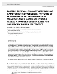 Toward the Evolutionary Genomics of Gametophytic
