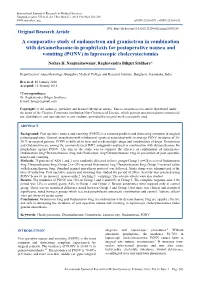 A Comparative Study of Ondansetron and Granisetron in Combination With