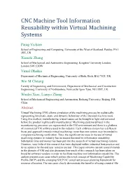 CNC Machine Tool Information Reusability Within Virtual Machining Systems
