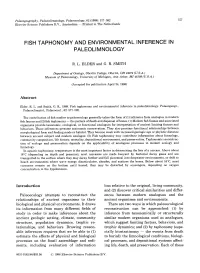 Fish Taphonomy and Environmental Inference in Paleolimnology