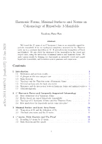 Harmonic Forms, Minimal Surfaces and Norms on Cohomology of Hyperbolic 3-Manifolds