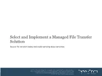 Managed File Transfer Solution