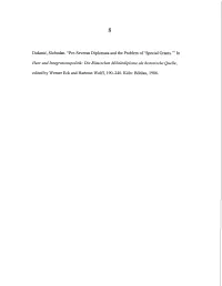 "Pre-Severan Diplomata and the Problem of 'Special Grants."' In