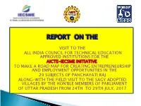 Report of Aicte-Iecsme Initiative