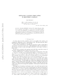 Retracing Cantor's First Steps in Brouwer's Company