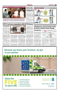 Underpass Closed Temporarily at Umm Lekhba Interchange