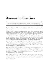 Answers to Exercises