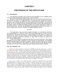Chapter 4 Precession of the Earth's Axis