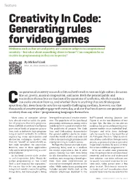 Generating Rules for Video Games
