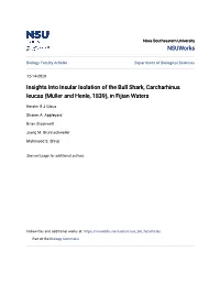 Insights Into Insular Isolation of the Bull Shark, Carcharhinus Leucas (Müller and Henle, 1839), in Fijian Waters