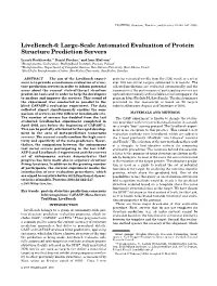 Livebench-6: Large-Scale Automated Evaluation of Protein Structure Prediction Servers