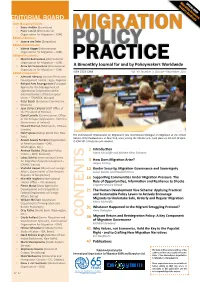 MIGRATION POLICY PRACTICE Introduction Marie Mcauliffe1 and Michele Klein Solomon2