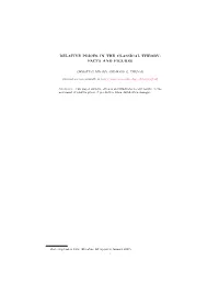 Relative Prices in the Classical Theory: Facts and Figures