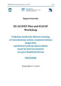Report from the EU ACCENT Plus and ICACGP Workshop