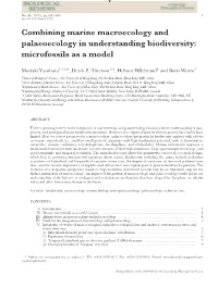 Combining Marine Macroecology and Palaeoecology in Understanding Biodiversity: Microfossils As a Model