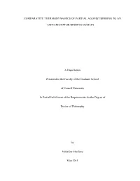 Comparative Thermodynamics of Partial Agonist Binding to An