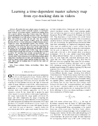 Learning a Time-Dependent Master Saliency Map from Eye-Tracking Data in Videos Antoine Coutrot and Nathalie Guyader