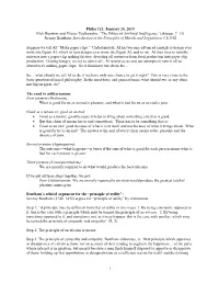Philos 121: January 24, 2019 Nick Bostrom and Eliezer Yudkowsky, “The Ethics of Artificial Intelligence” (Skip Pp