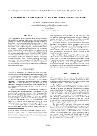 Real-Time Black-Box Modelling with Recurrent Neural Networks