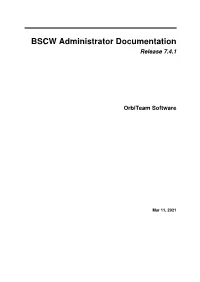 BSCW Administrator Documentation Release 7.4.1