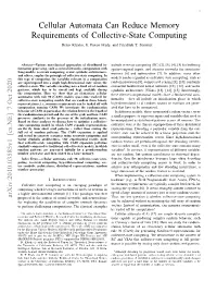 Cellular Automata Can Reduce Memory Requirements of Collective-State Computing Denis Kleyko, E