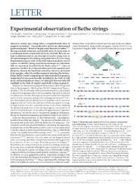 Experimental Observation of Bethe Strings Zhe Wang1,2, Jianda Wu3†, Wang Yang3, Anup Kumar Bera4,5, Dmytro Kamenskyi6, A