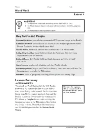 Key Terms and People Lesson Summary