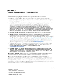 [MS-SMB]: Server Message Block (SMB) Protocol