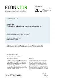 Technology Adoption in Input-Output Networks
