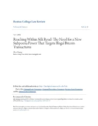 The Need for a New Subpoena Power That Targets Illegal Bitcoin Transactions, 56 B.C.L