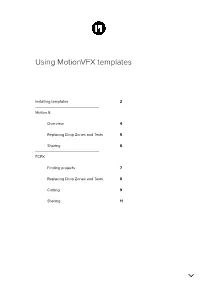 Using Motionvfx Templates