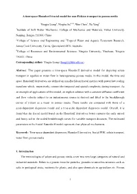 A Time-Space Hausdorff Fractal Model for Non-Fickian Transport in Porous Media