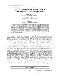 Interference Resolution: Insights from a Meta-Analysis of Neuroimaging Tasks