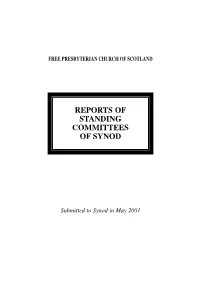 Reports of Standing Committees of Synod