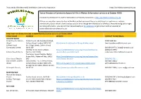 Venue Directory of Community Spaces for Hire in Merton (Information Correct As at October 2018)