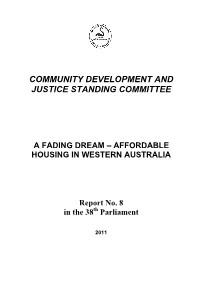 Community Development and Justice Standing Committee