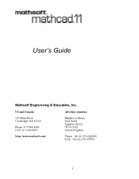 Mathcad Users Guide.Book