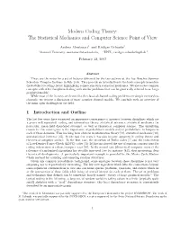 Modern Coding Theory: the Statistical Mechanics and Computer Science Point of View