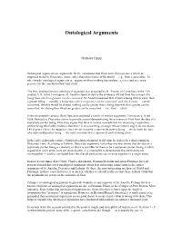 Ontological Arguments