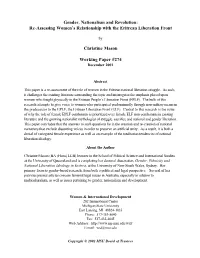 Re-Assessing Women's Relationship with the Eritrean Liberation Front