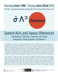 Speech Acts Conference Program 3.Indd
