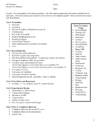 AP Statistics Midterm Exam