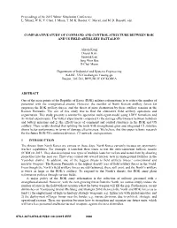 Comparative Study of Command and Control Structure Between Rok and Us Field Artillery Battalion