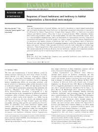 Responses of Insect Herbivores and Herbivory to Habitat Fragmentation: a Hierarchical Meta-Analysis