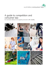 A Guide to Competition and Consumer