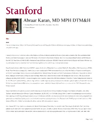 Abraar Karan, MD MPH DTM&H