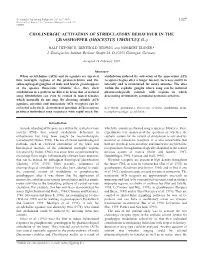 Cholinergic Activation of Stridulatory Behaviour in the Grasshopper Omocestus Viridulus (L.)