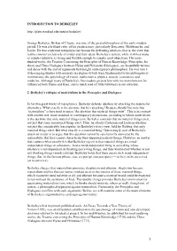 Introduction to Berkeley
